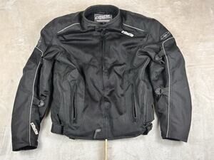 Castle Streetwear Jacket Mens Sz M Black Motorcycle Armored Padded Reflective
